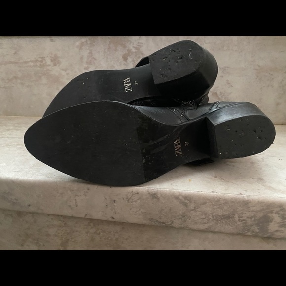 Zara black studded ankle booties - Picture 5 of 6